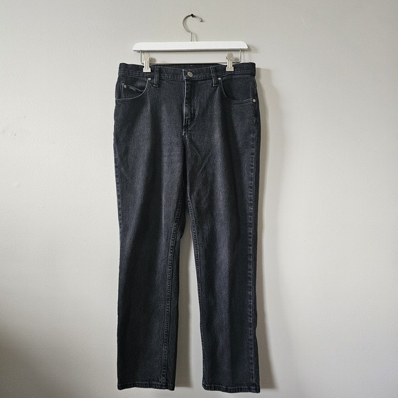 Lee Riders Vintage Jeans Women's Size 12 32x27 High Waisted Black Denim ‎ 90's - Picture 1 of 9